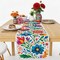 Cinco de Mayo Mexican Floral Table Runner – Fiesta Party Table Decor (13.8 x 73 in) – Colorful Mexican Theme Dining Room, Kitchen & Taco Party Decoration – Home & Event Table Runner – Perfect for Mother's Day Card Making Displays